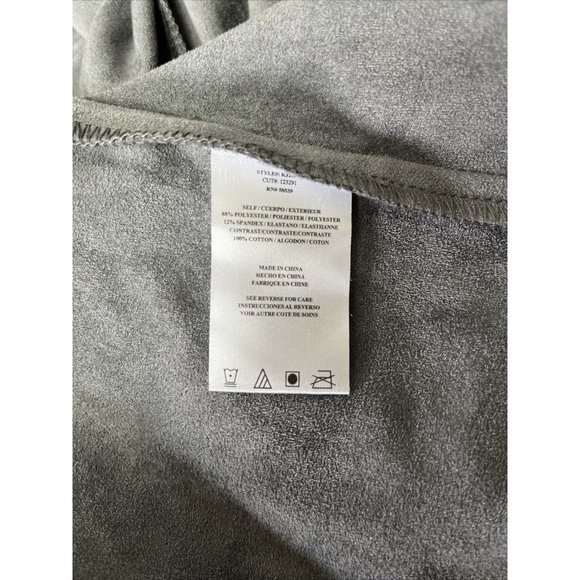 KUT from the Kloth Tayanita Faux Suede Drape Jacket, Grey, Size XL - ($88) - Picture 6 of 7